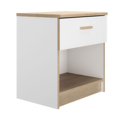 Chevet 1 Tiroir Effet Bois - L48 X H52 Cm