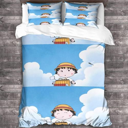 Chibi Maruko Chan Parure De Lit Pices Pour Lit Dessin Anim Avec Housse De Couette Pour Gar