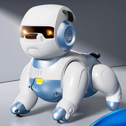 Chien Bleu - Robot intelligent AT001 jaune, jouet, partenaire intellectuel, avec commande vocale et capteur tactile, chant, danse, parlant, cadeau pour enfants
