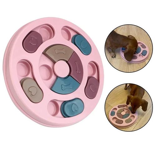 Chien Puzzle Jouets Distributeur Lent Interactif Chiot Distributeur Iq Nourriture Lente Manger Antidrapant Bol Jouet D'entranement