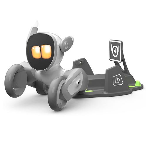 Chien robot intelligent Loona EPP3.0, aliment par GPT-4, commande vocale et reconnaissance gestuelle, interaction en temps rel pour enfants, garons et filles, avec station de charge