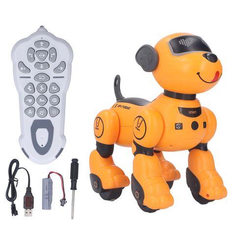 Chien robot telecommande 2,4 GHz, commande vocale, danse, marche, son et lumiere programmables, type 1