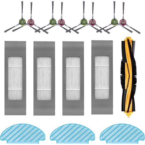 Chiffon Brosse Filtre De Rechange Ensemble D'Accessoires Pour Robot Aspirateur Ecovacs Deebot N8 Pro N8 Pro+ N10 Plus (16 Pices)[SSE7111657]