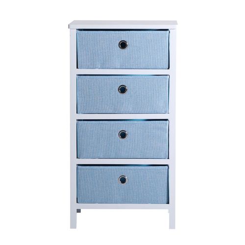 Chiffonier En Bois Mdf, De Couleur Gris, 41x32x77 Cm