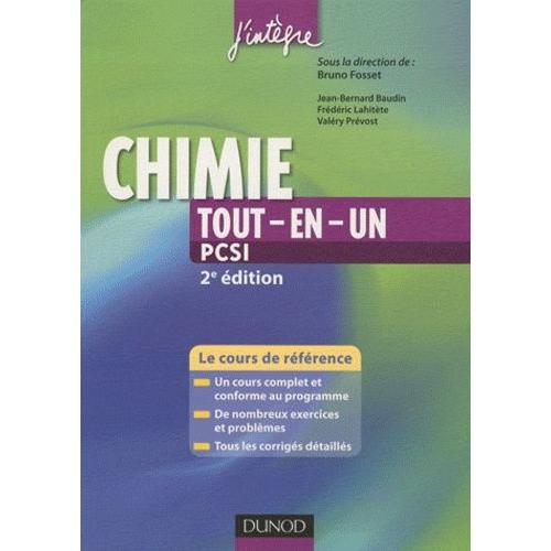 Chimie - Tout-En-Un Pcsi   de Fosset Bruno  Format Broch 