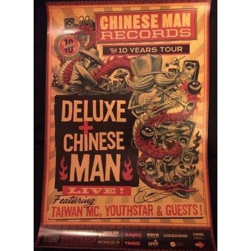 Chinese Man - The 10 Years Tour - 80x120cm - Affiche / Poster Envoi En Tube