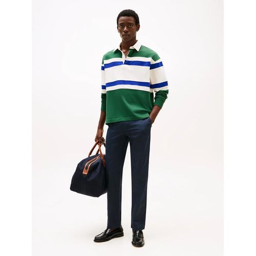 Chino Droit Denton Denton Printed Structure Chino/Navy Blue - 34-32