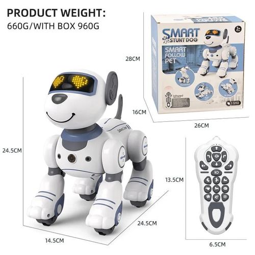 Chinois - Robot cascadeur intelligent avec tlcommande sans fil 2.4G, jouet Programmable, chien  dtection tactile, chinois, anglais, nouveau