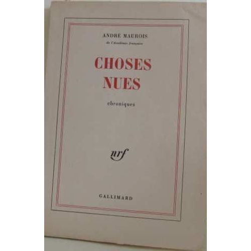 Choses Nues    Format Broch 