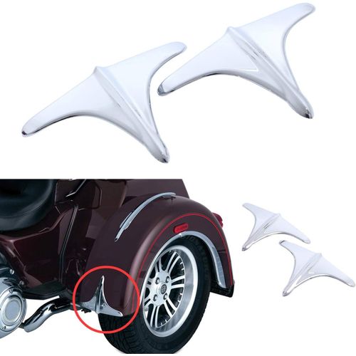 Gnrique : Chrome - Garnitures De Garde-Boue Arrire Avant Pour Harley Street Glide Trike Flhtcutg Tri-Glide 20092017 Chrome 1 Paire