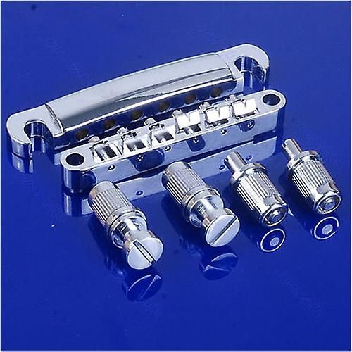 Chrome Guitar Bridge Tune-O-Matic Tailpiece Tail For Les Paul Lp Style Set New