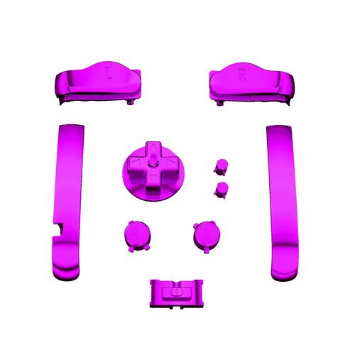 Chrome Violet - Ensemble Complet De Boutons De Remplacement Pour Garon Dlibrment Advance, Gba-Dterminer La Console De Jeu Non Incluse