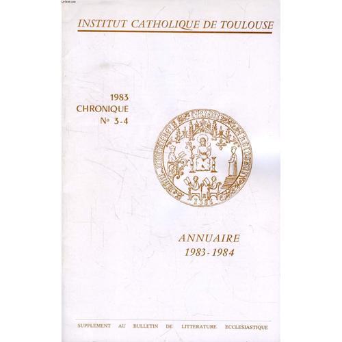 Chronique, N 3-4, 1983, Annuaire 1983-1984   de COLLECTIF