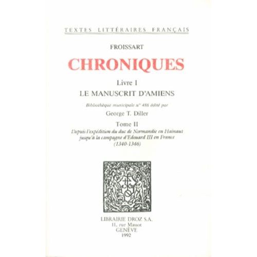 Chroniques - Livre I, Le Manuscrit D'amiens Tome 2    Format Poche 
