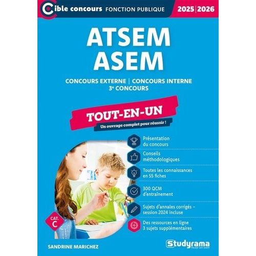 Atsem/Asem - Concours Externe, Concours Interne, 3e Concours Tout-En-Un    Format Grand Format 