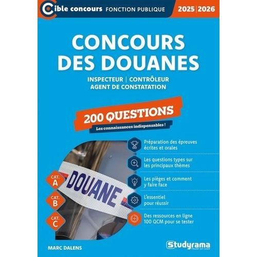 Concours Des Douanes - 200 Questions    Format Grand Format 
