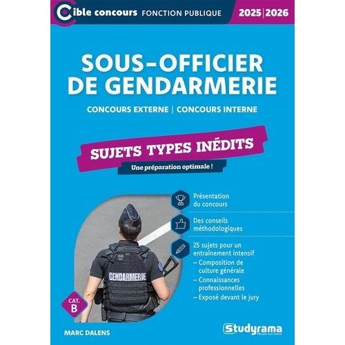 Sous-Officier De Gendarmerie - Concours Externe Et Interne    Format Beau livre 