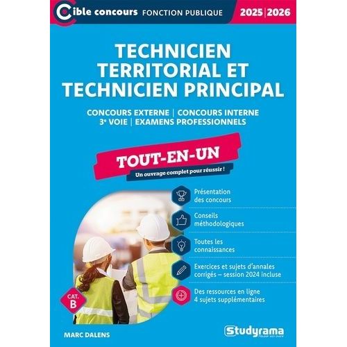Technicien Territorial Et Technicien Territorial Principal De 2e Classe - Tout-En-Un - Concours Externe, Concours Interne 3e Voie Et Examen Professionnel    Format Beau livre 