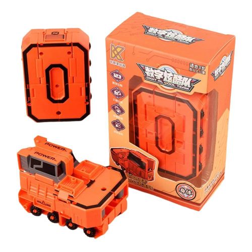 Cifras0 - Transformation Robot Toy Cultivate Creativity Number Deformation Toy Assemblage Des Blocs ducatifs Pour Les Enfants