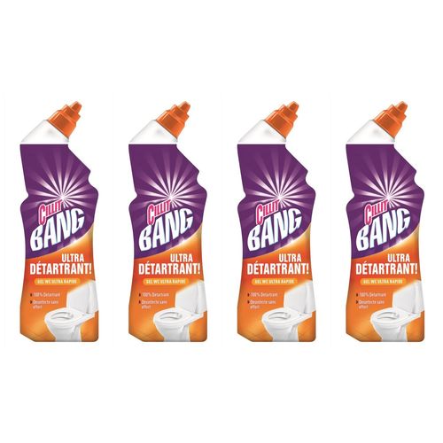 Cillit Bang Lot De 4 Gels Wc Nettoyant Surpuissant Ultra DTartrant - 750 Ml