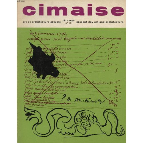 Cimaise Present Art Et Architecture Actuels N78 : Tapisseries De Gilioli Par Roger Van Gindertael - Viseux Par Maurice Nadeau - L Ikebana De L Esprit Par John Franklin Koenig... de Collectif