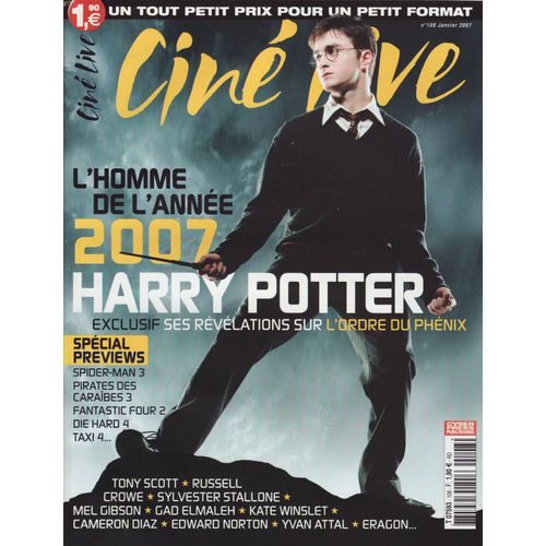 Cin Live / 01-2007 N108 : Harry Potter (6p) Russell Crowe (3p) Kate Winslet (2p) Yvan Attal (2p) Sylvester Stallone (4p) Edward Norton (2p) Mel Gibson (4p) Ed Speleers (3p) Joan Crawford (4p)