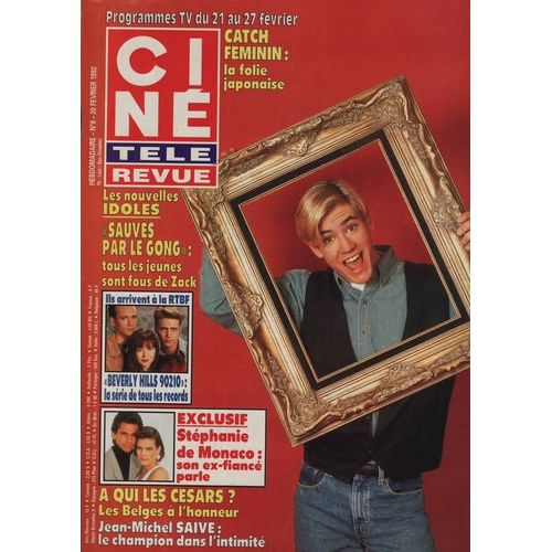 Cin Tl Revue (Belge) 20-02-1992  N 8 : Charlotte Gainsbourg / Jane Birkin (1,5p) Mark Paul Gosselaar (2p + Poster) Beverly Hills 90210 / Jason Priestley / Luke Perry (2p) Ronald Reagan (2p)