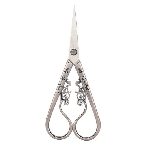 Ciseaux  Broder  Coudre Vintage Bricolage En Acier Inoxydable Papier Tissu Coupe Ciseaux Pour Mnage Usage Quotidien Argent Noir