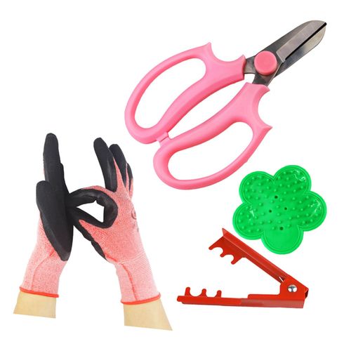 Ciseaux A Fleurs, Eplucheur De Roses, Outil Pour Enlever Les Epines, Ensemble De Gants De Jardinage, Ensembles D'outils A Main De Jardinage
