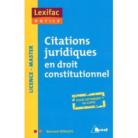 Citations Juridiques En Droit Constitutionnel Rakuten