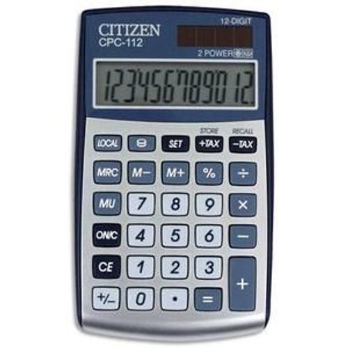 Citizen Calculatrice De Poche Cpc112 Gris