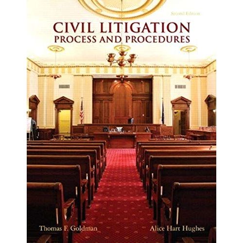 Civil Litigation: Process And Procedures Plus New Mylegalstudieslab And Virtual Law Office Experience With Pearson Etext -- Access Card   de Thomas F. Goldman  Format Poche 