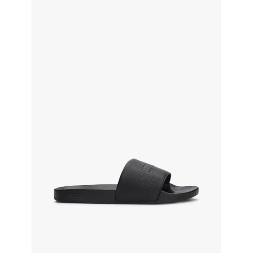 Claquettes  Logo Gaufr Hilfiger Print Tumble Pool Slide/Black - 43