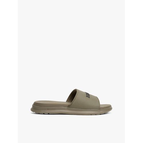 Claquettes  Logo Textur Dual Density Hilfiger Pool Slide/Platinum Olive - 43