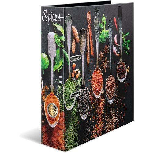 Classeur  pices A4, 7 Cm De Large, Classeur De Recettes  crire Et  Classer Soi-Mme, Motif De Cuisine, Livre De Recettes Avec Finition Brillante Et Impression Intrieure Pour Recettes De