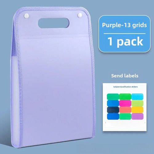 Classeur A4 En Accordon Pour Documents D'tudiant,Classement Vertical Multicouche,Sac De Rangement Pour Papier Dveloppe - Type Pourpre