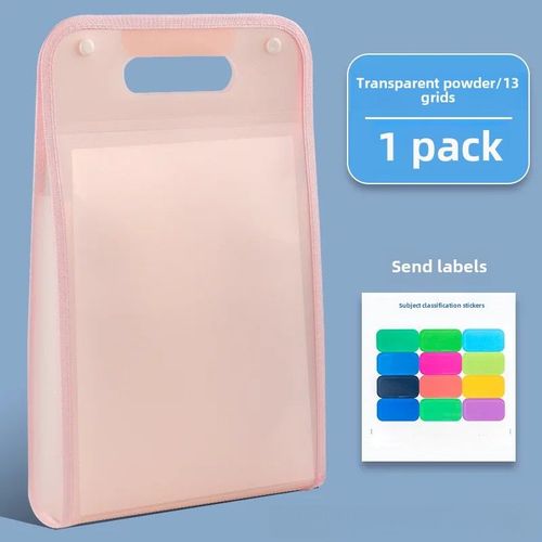 Classeur A4 En Accordon Pour Documents D'tudiant,Classement Vertical Multicouche,Sac De Rangement Pour Papier Dveloppe - Type Rose