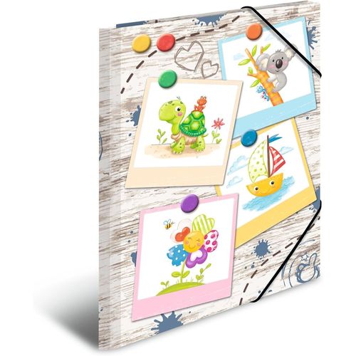 Classeur A4 En Carton Solide Avec Rabats Intrieurs Imprims, Dossier lastique, Porte-Cartons  lastiques Pour Les Coins, 1 Chemise  Dessin Pour Enfants