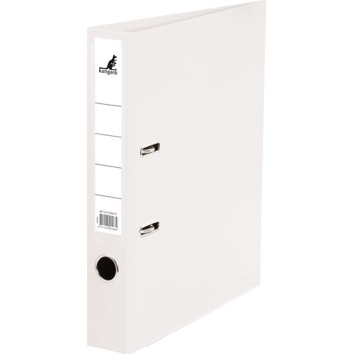 Classeur En Polypropylne - Dos De 5 Cm - Format A4 - Couleur : Blanc - Classeur  Anneaux - Classeur  Levier