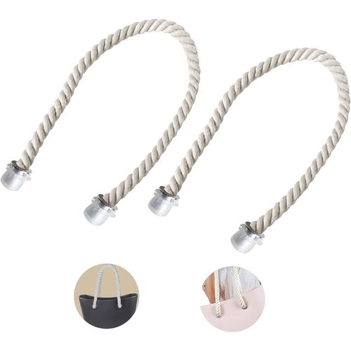 Classic Corde Handle,Obag Accessoires,Poignes O Bag Femme En Corde Avec Insert En Toile tanche Pour Sac  Main Oba,O Bags Poignes De Rechange, Manche Remplacement Pour Obag Canvas Sac Acc[H1893]