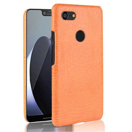 Classique lgant tui Pour Google Pixel 3 Housse De Protection Anti raflure Mode Classique D'alligator Compatibilit - Couleur Orange