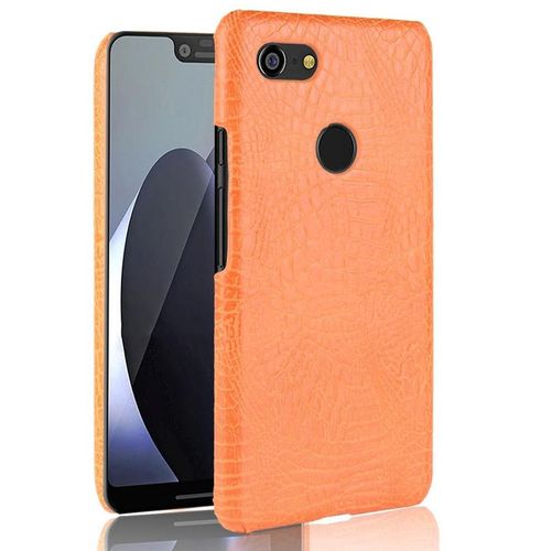 Classique lgant tui Pour Google Pixel 3 Mode Classique D'alligator Compatibilit Anti raflure Housse De Protection - Couleur Orange