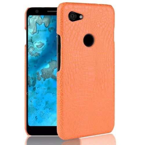 Classique lgant tui Pour Google Pixel 3a Anti raflure Housse De Protection Mode Classique D'alligator Compatibilit - Couleur Orange