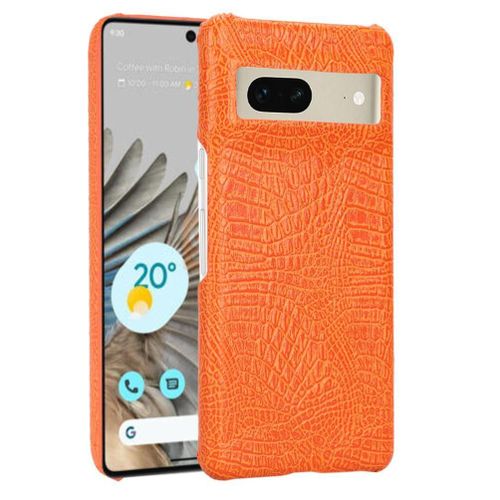 Classique lgant tui Pour Google Pixel 7 Mode Classique D'alligator Housse De Protection Compatibilit Anti raflure - Couleur Orange