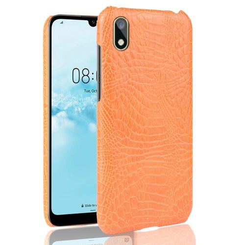 Classique lgant tui Pour Huawei Y5 2019 Compatibilit Housse De Protection Anti raflure Mode Classique D'alligator - Couleur Orange