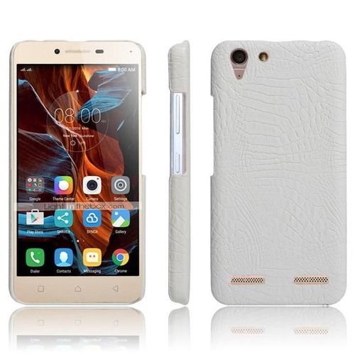 Classique lgant tui Pour Lenovo K5 Mode Classique D'alligator Compatibilit Anti raflure Housse De Protection - Blanc