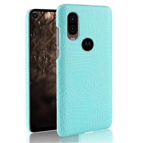 Classique lgant tui Pour Motorola One Vision Housse De Protection Mode Classique D'alligator Compatibilit Anti raflure - Vert