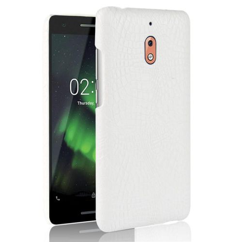 Classique lgant tui Pour Nokia 2.1 Anti raflure Mode Classique D'alligator Housse De Protection Compatibilit - Blanc