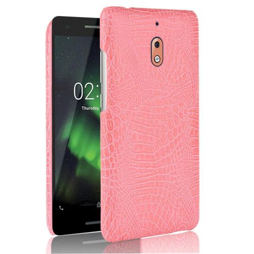 Classique lgant tui Pour Nokia 2.1 Anti raflure Mode Classique D'alligator Housse De Protection Compatibilit - Couleur Rose