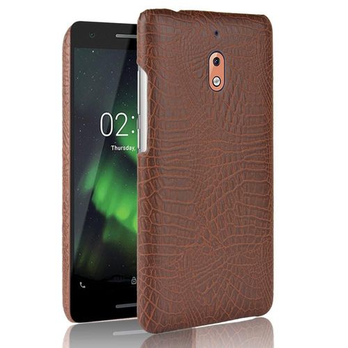 Classique lgant tui Pour Nokia 2.1 Mode Classique D'alligator Housse De Protection Anti raflure Compatibilit - Le Brun